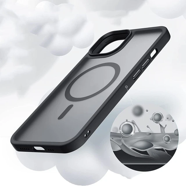 Чохол Tech-Protect Magmat для iPhone 14 Pro Clear/Black with MagSafe (9589046925481)
