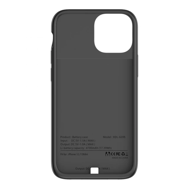 Чохол Tech-Protect Powercase 4700 mAh для iPhone 12 mini | 13 mini Black (9589046917813)