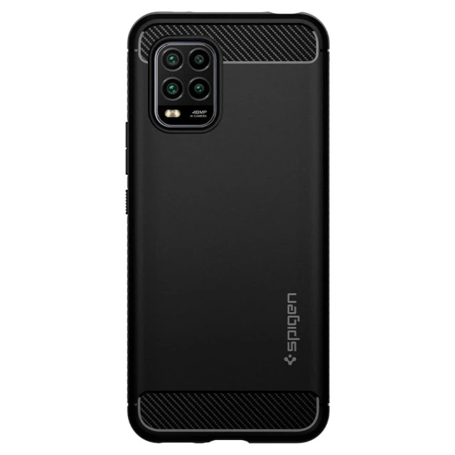 Чохол Spigen Rugged Armor для Xiaomi Mi 10 Lite Matte Black (ACS01235)