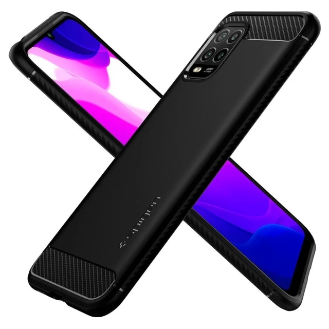 Чохол Spigen Rugged Armor для Xiaomi Mi 10 Lite Matte Black (ACS01235)