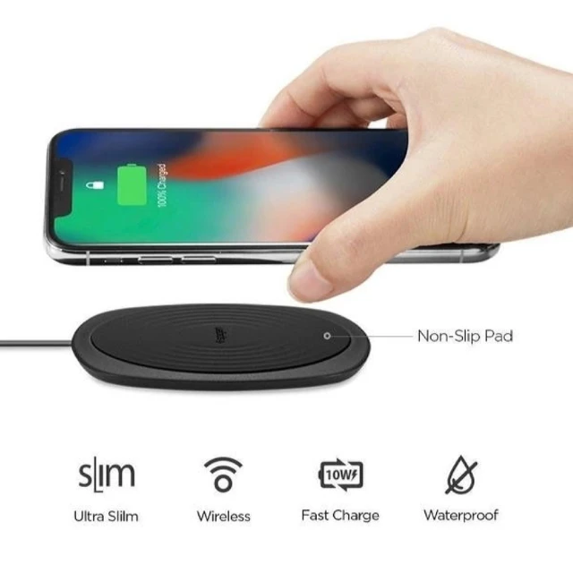Бездротовий зарядний пристрій Spigen F305W FC 9W Black (000CH22617)