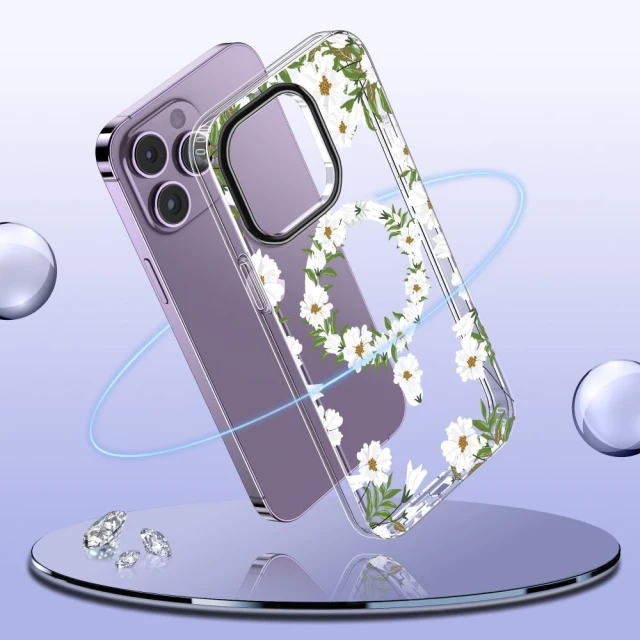 Чохол Tech-Protect Magmood для iPhone 15 Pro Max Spring Daisy with MagSafe (9319456605433)