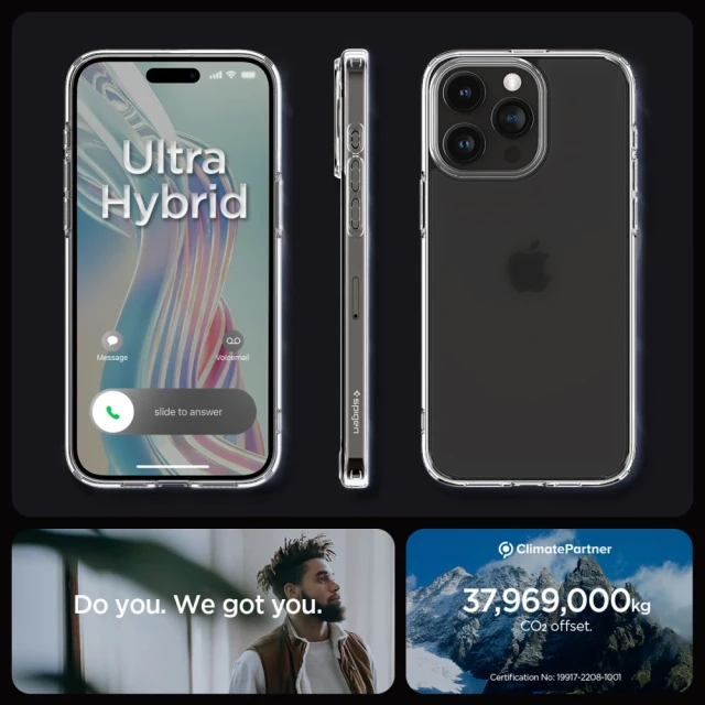 Чохол Spigen Ultra Hybrid для iPhone 15 Pro Max Frost Clear (ACS06567)