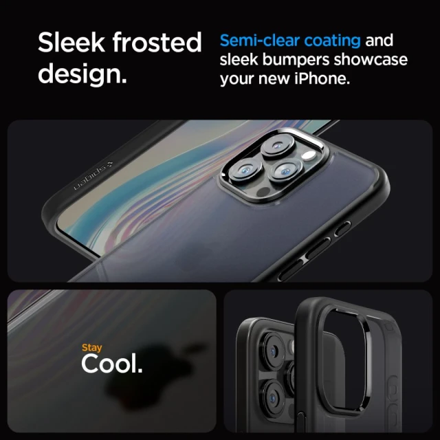 Чехол Spigen Ultra Hybrid для iPhone 15 Pro Max Frost Black (ACS06568)