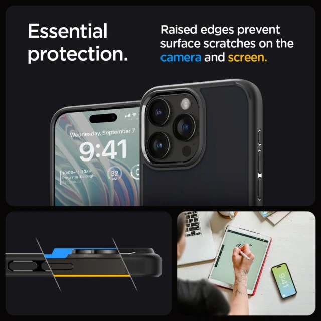 Чехол Spigen Ultra Hybrid для iPhone 15 Pro Max Frost Black (ACS06568)