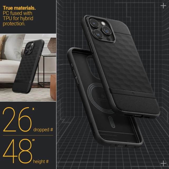 Чохол Spigen Caseology Parallax для iPhone 15 Pro Max Matte Black with MagSafe (ACS06614)