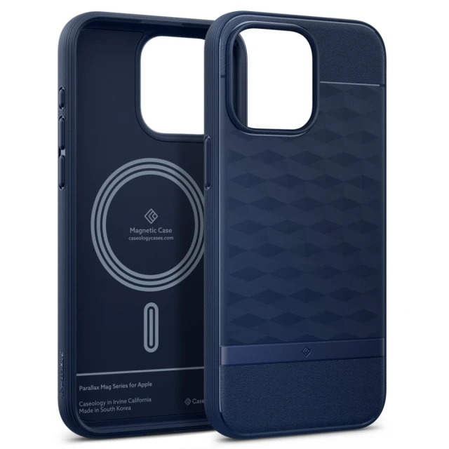 Чохол Spigen Caseology Parallax для iPhone 15 Pro Max Midnight Blue with MagSafe (ACS06615)