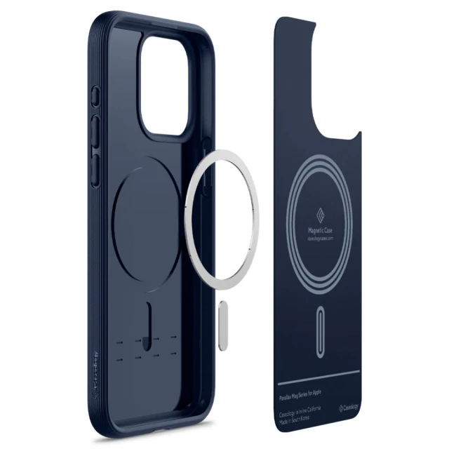 Чохол Spigen Caseology Parallax для iPhone 15 Pro Max Midnight Blue with MagSafe (ACS06615)