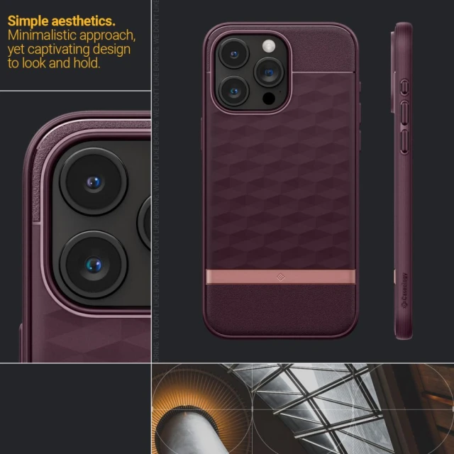 Чохол Spigen Caseology Parallax для iPhone 15 Pro Max Burgundy with MagSafe (ACS06616)