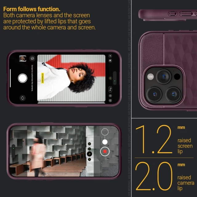 Чохол Spigen Caseology Parallax для iPhone 15 Pro Max Burgundy with MagSafe (ACS06616)