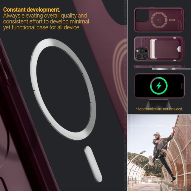 Чохол Spigen Caseology Parallax для iPhone 15 Pro Max Burgundy with MagSafe (ACS06616)