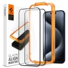 Захисне скло Spigen ALM Glass FC (2 Pack) для iPhone 15 Pro Black (AGL06895)