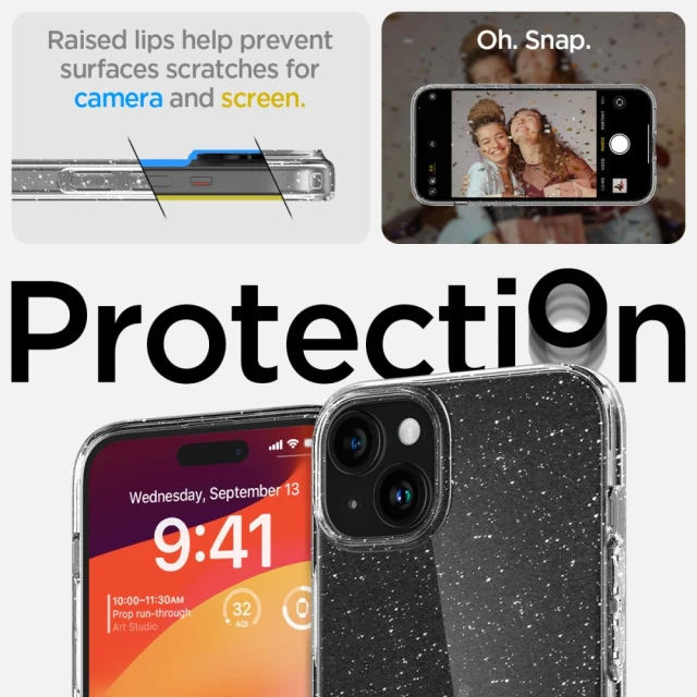 Чохол Spigen Liquid Crystal Glitter для iPhone 15 Plus Glitter Crystal (ACS06648)