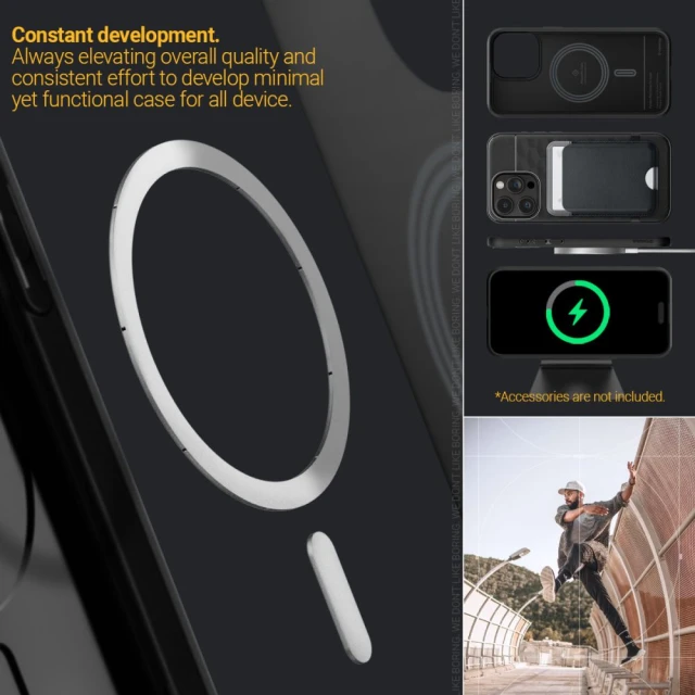 Чохол Spigen Caseology Parallax для iPhone 15 Pro Matte Black with MagSafe (ACS06749)