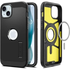 Чохол Spigen Tough Armor для iPhone 15 Black with MagSafe (ACS06811)