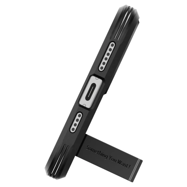 Чохол Spigen Tough Armor для iPhone 15 Black with MagSafe (ACS06811)
