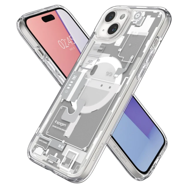 Чохол Spigen Ultra Hybrid для iPhone 15 Plus Zero One White with MagSafe (ACS07035)