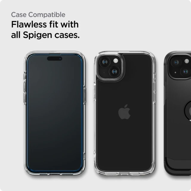 Захисне скло Spigen ALM Glass FC (2 Pack) для iPhone 15 Plus Black (AGL06886)