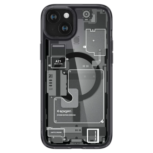 Чехол Spigen Ultra Hybrid для iPhone 15 Plus Zero One with MagSafe (ACS06664)