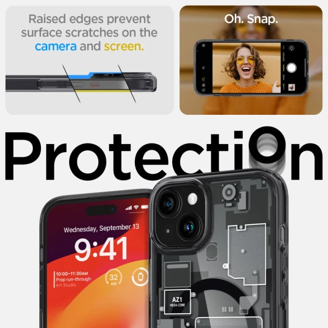 Чехол Spigen Ultra Hybrid для iPhone 15 Plus Zero One with MagSafe (ACS06664)