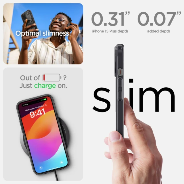 Чехол Spigen Ultra Hybrid для iPhone 15 Plus Zero One with MagSafe (ACS06664)