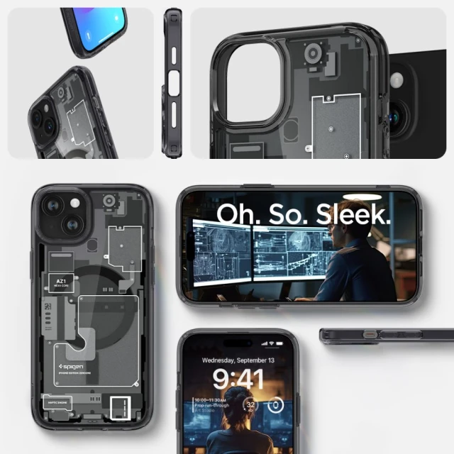 Чехол Spigen Ultra Hybrid для iPhone 15 Plus Zero One with MagSafe (ACS06664)