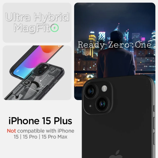 Чехол Spigen Ultra Hybrid для iPhone 15 Plus Zero One with MagSafe (ACS06664)