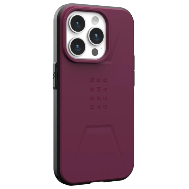 Чехол UAG Civilian для iPhone 15 Pro Bordeaux with MagSafe (114275119049)