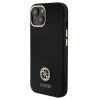 Чохол Guess Silicone Logo Strass 4G для iPhone 15 Black (GUHCP15SM4DGPK)
