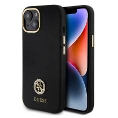Чохол Guess Silicone Logo Strass 4G для iPhone 15 Black (GUHCP15SM4DGPK)