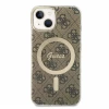 Чохол Guess IML 4G для iPhone 15 Plus Brown with MagSafe (GUHMP15MH4STW)