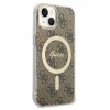 Чохол Guess IML 4G для iPhone 15 Plus Brown with MagSafe (GUHMP15MH4STW)