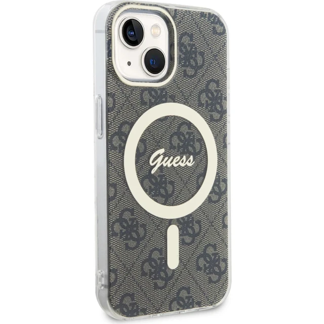 Чохол Guess IML 4G для iPhone 15 Brown with MagSafe (GUHMP15SH4STW)