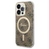 Чехол Guess IML 4G для iPhone 15 Pro Max Brown with MagSafe (GUHMP15XH4STW)