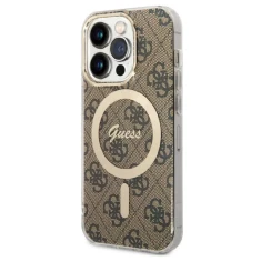 Чохол Guess IML 4G для iPhone 15 Pro Max Brown with MagSafe (GUHMP15XH4STW)