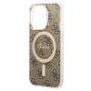Чехол Guess IML 4G для iPhone 15 Pro Max Brown with MagSafe (GUHMP15XH4STW)