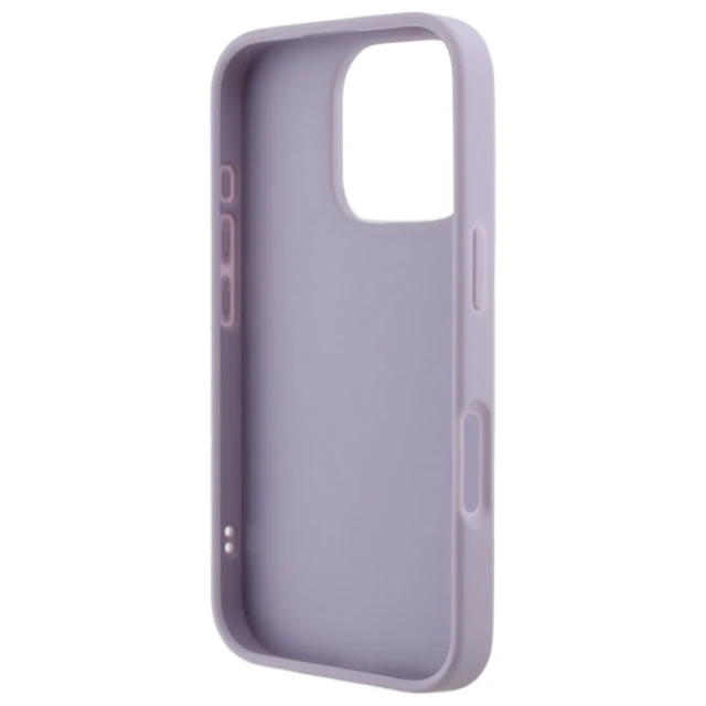 Чохол Guess Quilted Metal Logo для iPhone 16 Pro Light Purple (GUHCP16LPSQSQSU)
