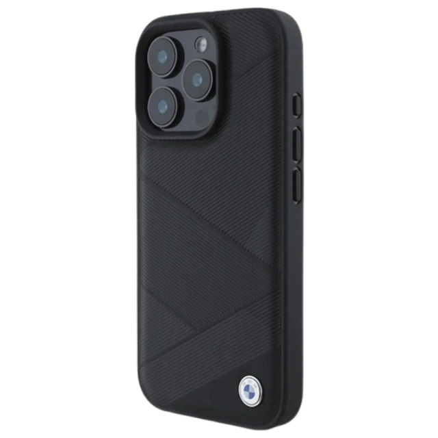 Чохол BMW Signature Leather Crossing Lines Pattern для iPhone 16 Pro Black (BMHCP16L23RCGPK)