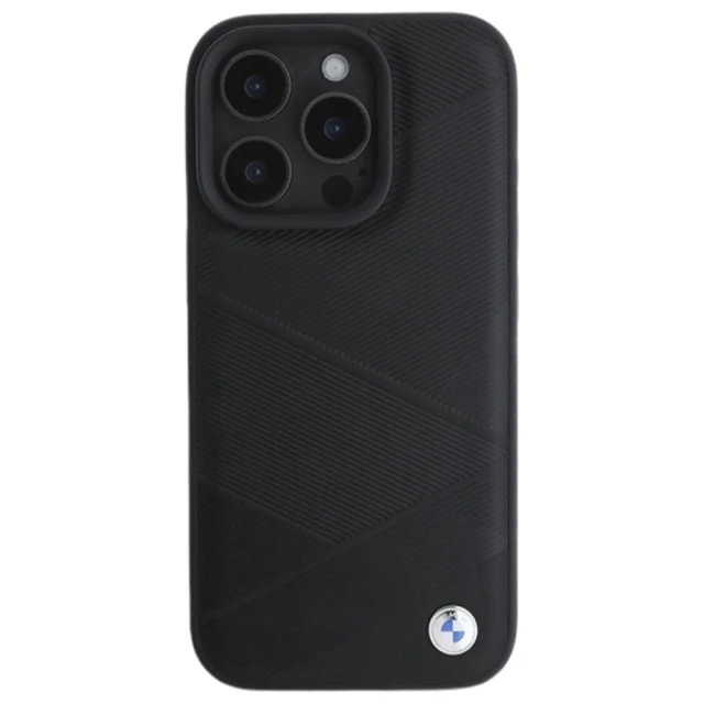 Чохол BMW Signature Leather Crossing Lines Pattern для iPhone 16 Pro Black (BMHCP16L23RCGPK)