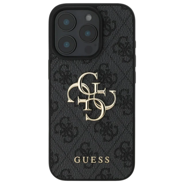 Чохол Guess 4G Big Metal Logo для iPhone 16 Pro Max Black (GUHCP16X4GMGGR)