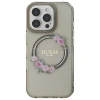 Чохол Guess IML Flowers Wreath для iPhone 16 Pro Black with MagSafe (GUHMP16LHFWFCK)