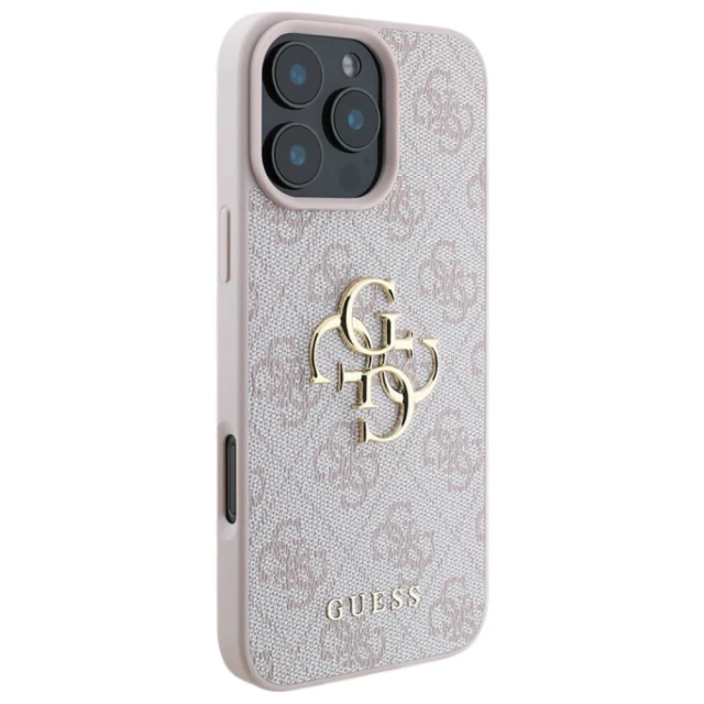 Чохол Guess 4G Big Metal Logo для iPhone 16 Pro Pink (GUHCP16L4GMGPI)