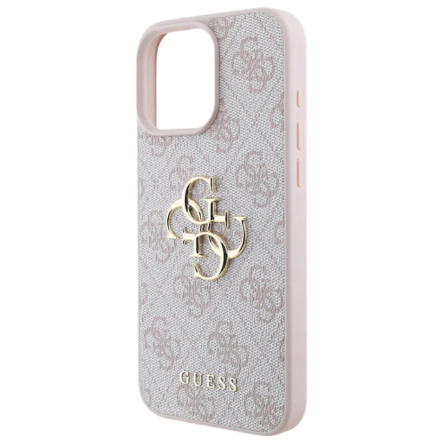 Чохол Guess 4G Big Metal Logo для iPhone 16 Pro Pink (GUHCP16L4GMGPI)