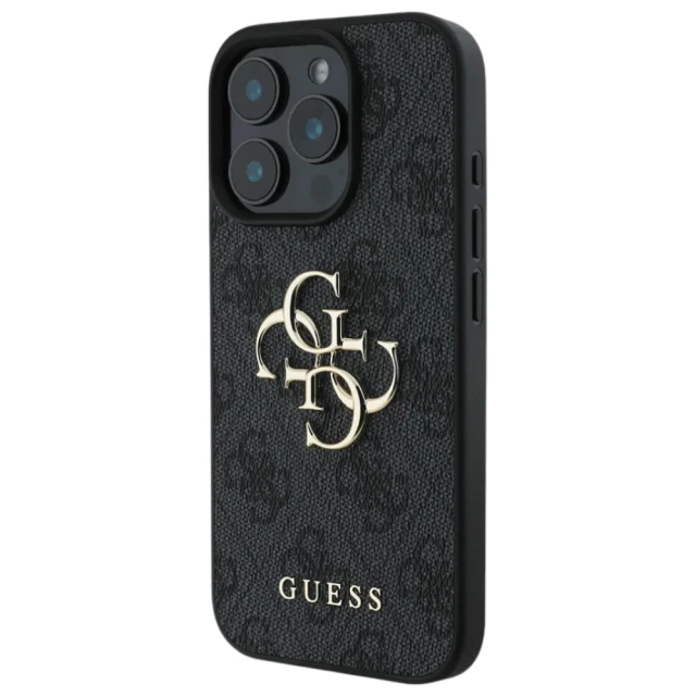 Чохол Guess 4G Big Metal Logo для iPhone 16 Pro Black (GUHCP16L4GMGGR)