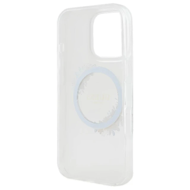 Чохол Guess IML Flowers Wreath для iPhone 16 Transparent with MagSafe (GUHMP16SHFWFCT)
