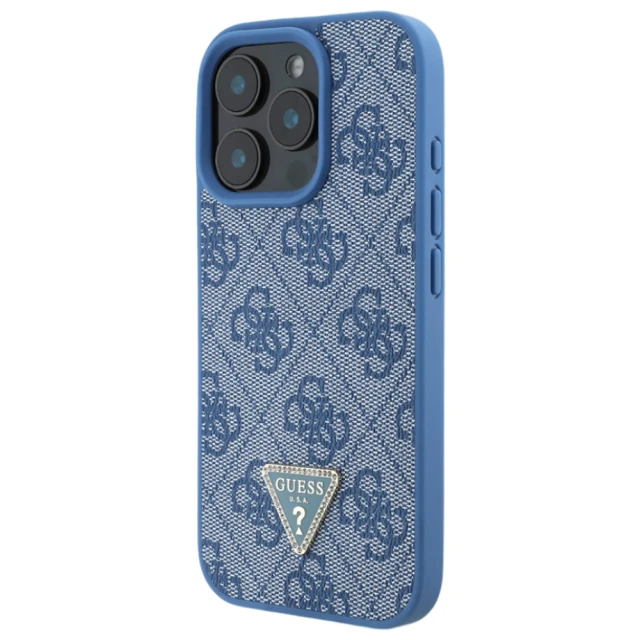 Чохол Guess Crossbody 4G Metal Logo для iPhone 16 Pro Max Blue (GUHCP16XP4TDSCPB)