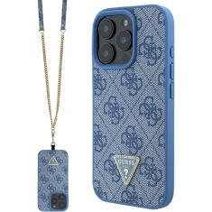 Чохол Guess Crossbody 4G Metal Logo для iPhone 16 Pro Max Blue (GUHCP16XP4TDSCPB)