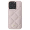 Чохол Guess Quilted Metal Logo для iPhone 16 Pro Pink (GUHCP16LPSQSQSP)