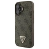 Чохол Guess Leather 4G Triangle Strass для iPhone 16 Brown (GUHCP16SP4TDPW)