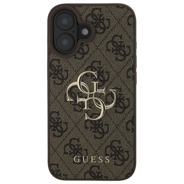 Чохол Guess 4G Big Metal Logo для iPhone 16 Brown (GUHCP16S4GMGBR)